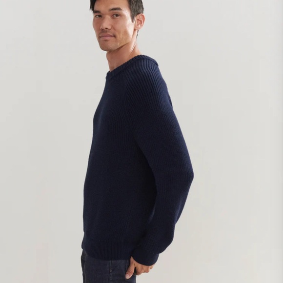 Jenni Kayne Men's Cotton Fisherman in Navy - Picture 4 of 8